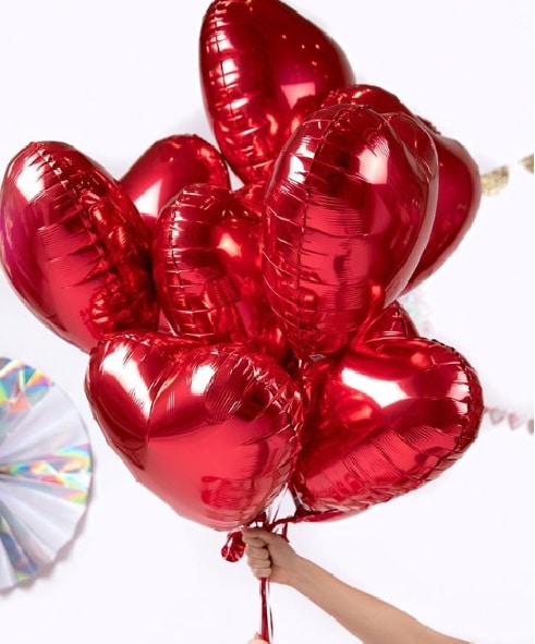 10 globos corazon – Panderela